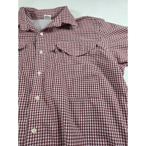 PFG Shirt Mens Med Crimson Red Checkered Fishing Alabama Roll Tide - Picture 3 of 6